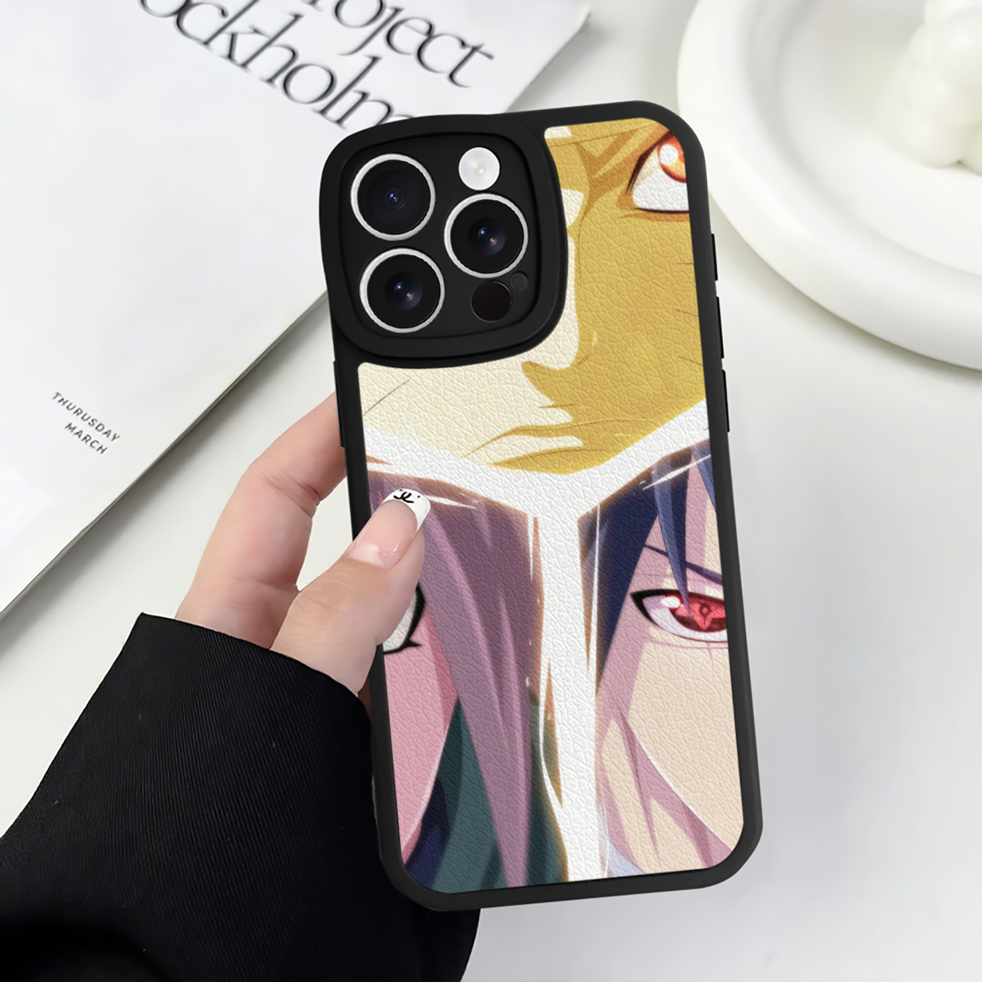 （画像用） NARUTO -ナルト- NARUTO -ナルト- 疾風伝 【iPhone 16シリーズ対応】シリコンスマホケース（レザー調） 材質：シリコン